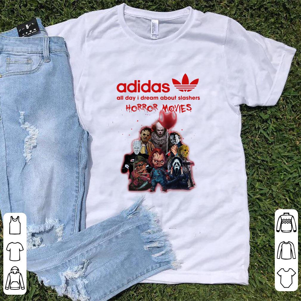 Hot Adidas All Day I Dream About Slashers Horror Movie shirt