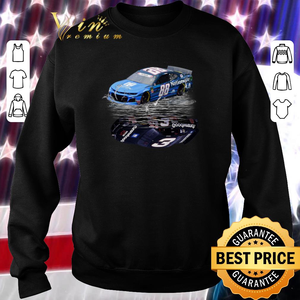 Hot Dale Earnhardt Jr. car water mirror reflection shadow shirt