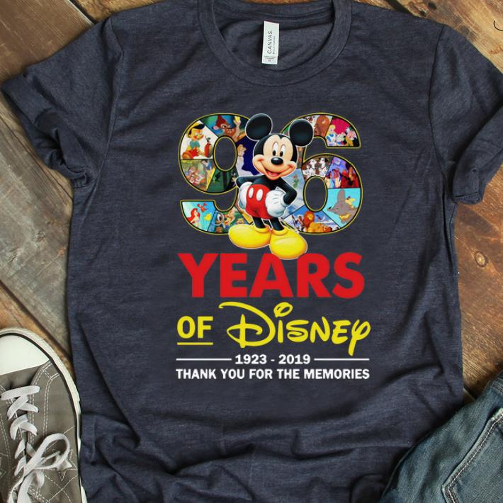 Hot Disney Mickey 96 Years 1923-2019 Thank You For The Memories shirt