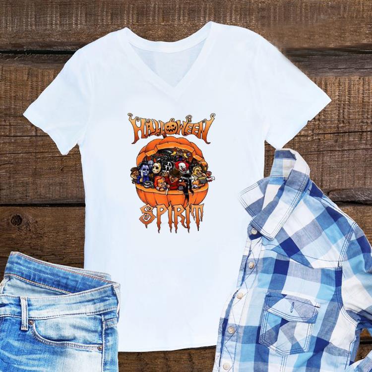 Hot Halloween Spirit Horror Movie Characters In Pumpkin shirt