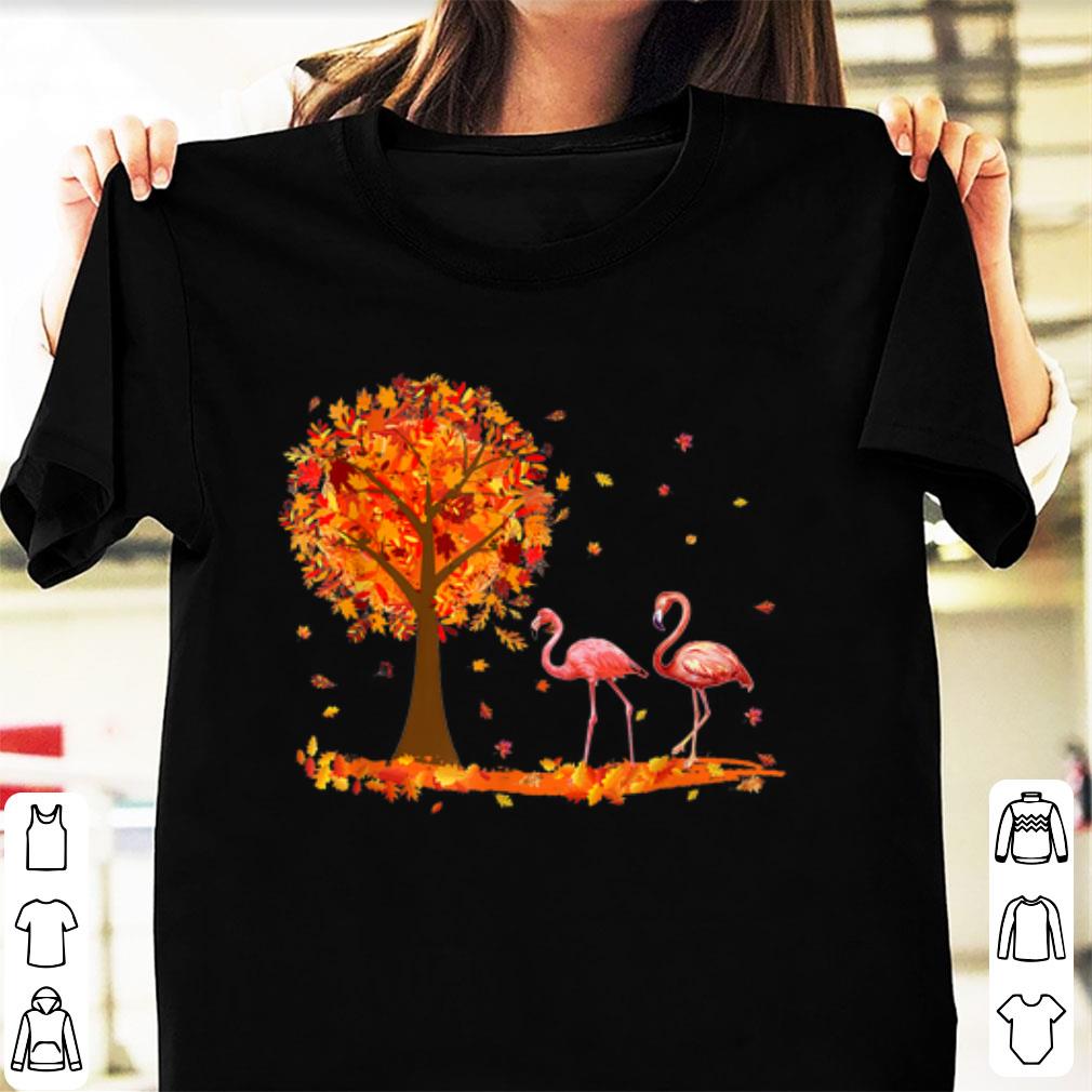 Hot Hello Autumn Flamingo Maple Leaf Fall shirt