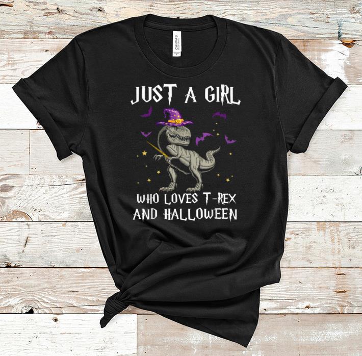Hot Just A Girl Who Loves Dinosaurs And Halloween shirt