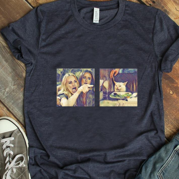 Hot Woman Yelling At A Cat Meme shirt