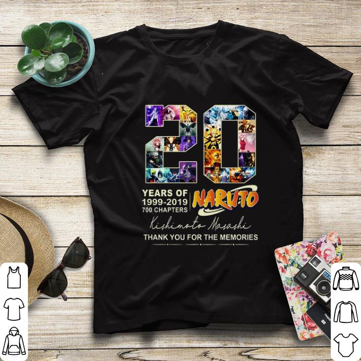 Nice 20 years of Naruto 1999-2019 thank you for the memories shirt