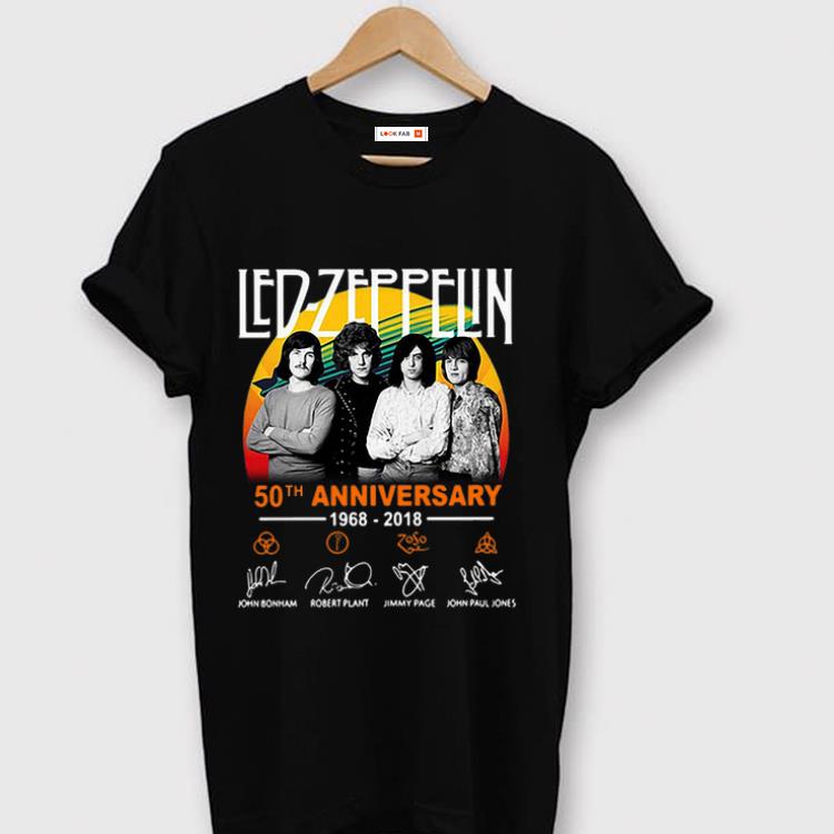 Nice 50th Anniversary Led Zeppelin 1968-2018 Signatures shirt