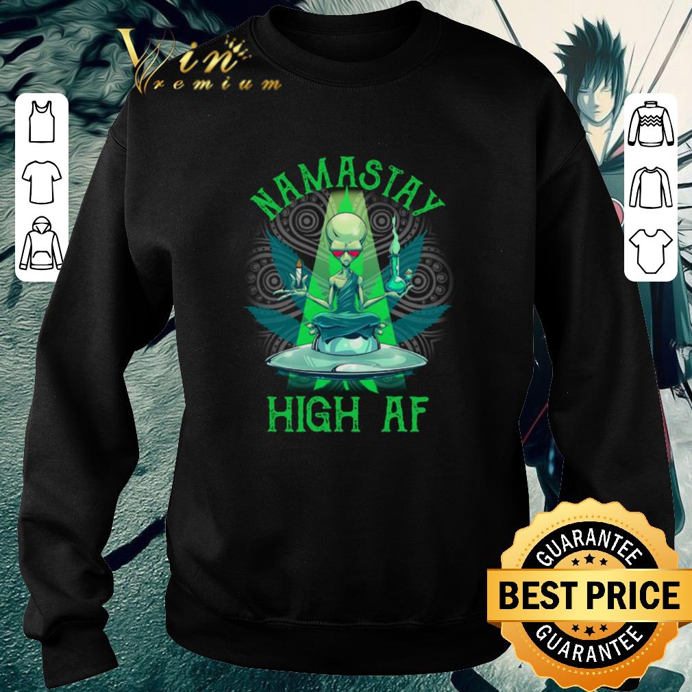 Nice Alien yoga namastay high af shirt 5 Nice Alien yoga namastay high af shirt