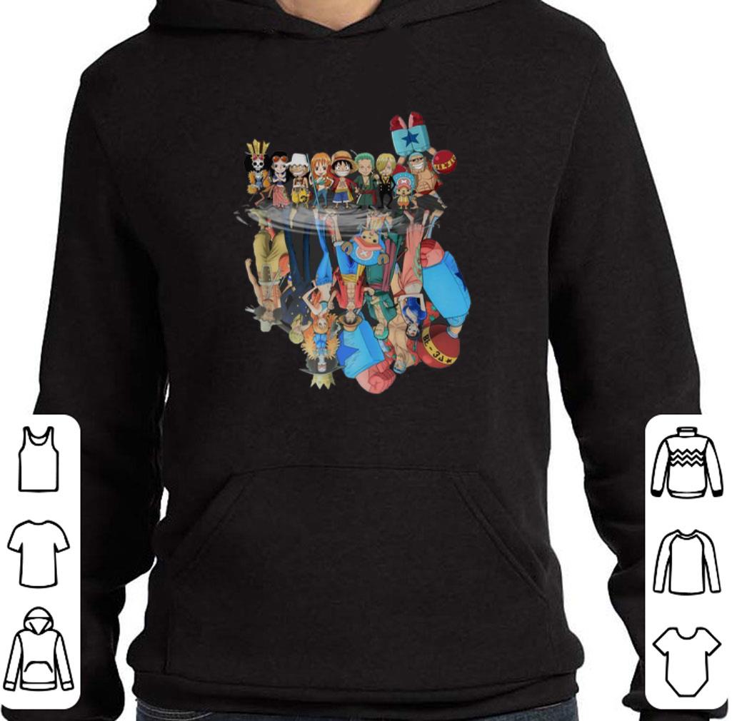 Nice Chibi characters One Piece reflection water mirror shirt