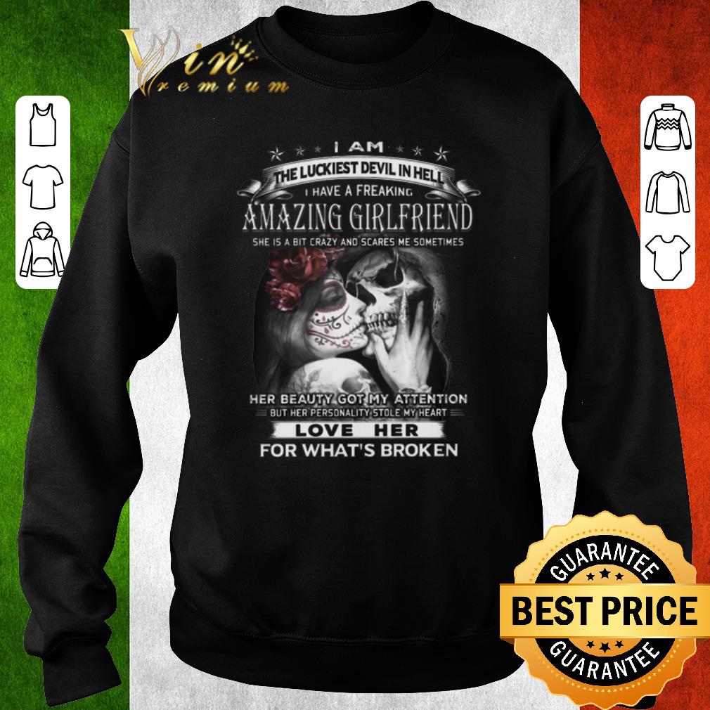 Nice God of death i am the luckiest devil in hell amazing girlfriend shirt 5 Nice God of death i am the luckiest devil in hell amazing girlfriend shirt