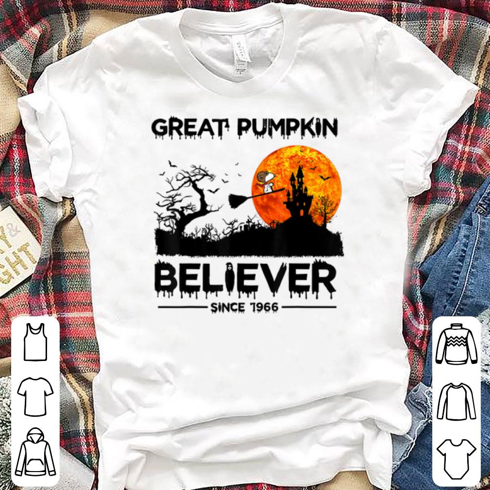 Nice Great Pumpkin Believer Since 1966 Snoopy Witch shirts