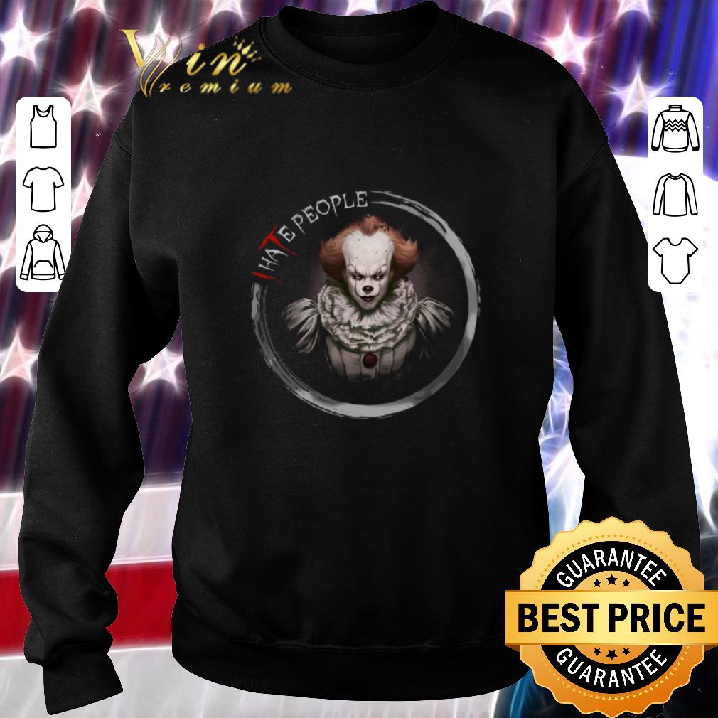Nice IT Pennywise I haTe people Stephen King shirt