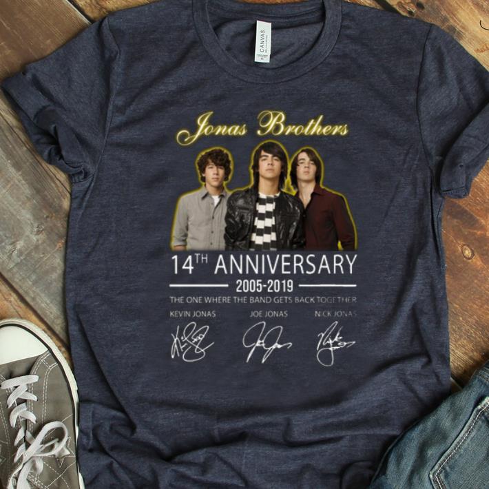Nice Jonas Brothers 14th Anniversary 2005-2019 shirt