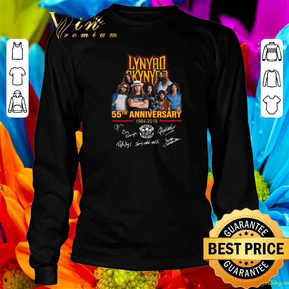 Nice Lynyrd Skynyrd 55th anniversary 1964-2019 signatures shirt