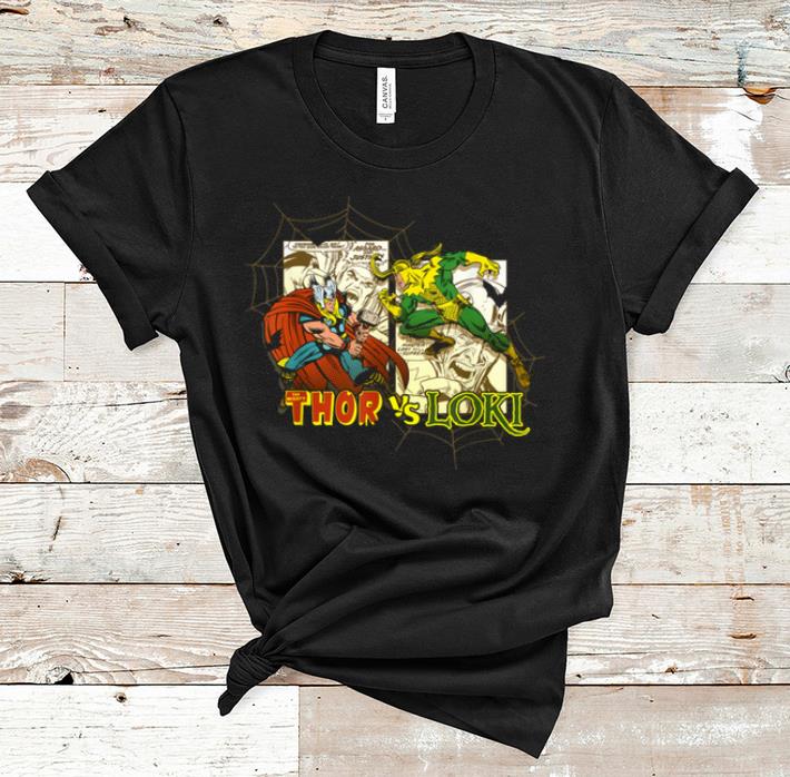 Nice Marvel Thor Loki Halloween Bats Webs Retro Graphic shirt