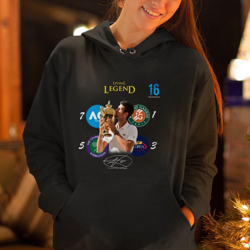 Nice Novak Djokovic Living Legend Champion Wimbledon 2019 signature shirt 1 Nice Novak Djokovic Living Legend Champion Wimbledon 2019 signature shirt 2