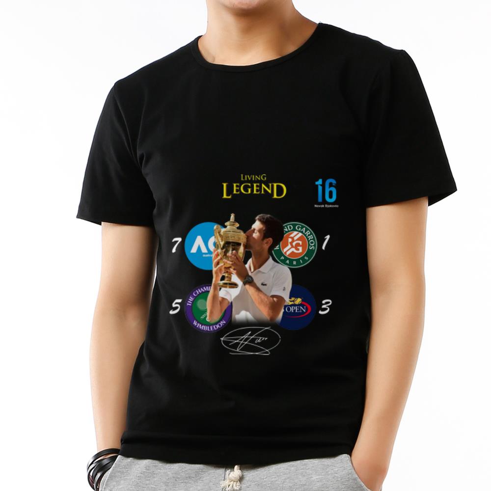 Nice Novak Djokovic Living Legend Champion Wimbledon 2019 signature shirt 2 Nice Novak Djokovic Living Legend Champion Wimbledon 2019 signature shirt 3