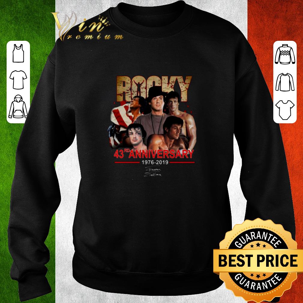 Nice Rocky 43rd anniversary 1976-2019 signature shirt
