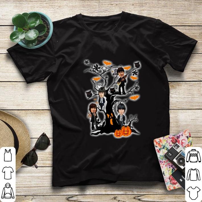 Nice The Beatles ghost boo pumpkin on the tree Halloween shirt
