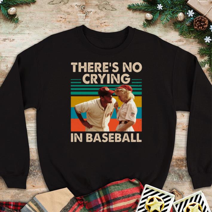 Nice Tom Hanks There's no crying in baseball vintage shirt