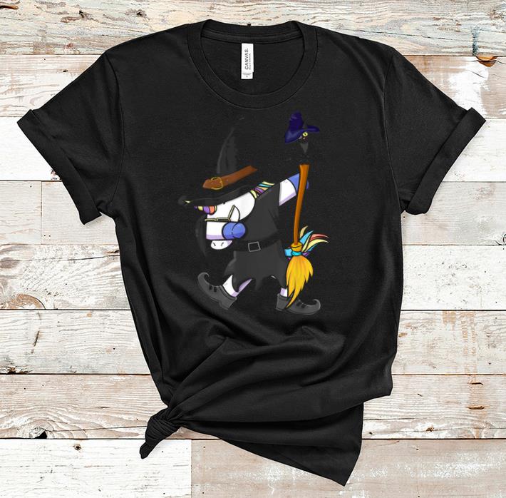 Nice Unicorn Witch With Broom Women Men Halloween shirt