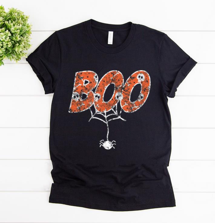 Nice Vintage Halloween Boo With Spiders And Skeletons Fun Cute shirt