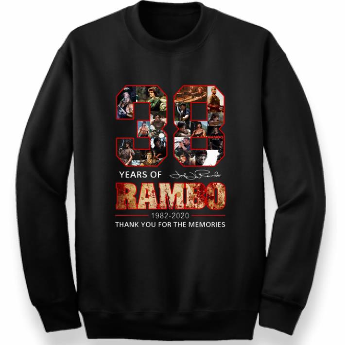 Official 38 Years Of Rambo 1982-2020 Signature Thank You For The Memories shirt