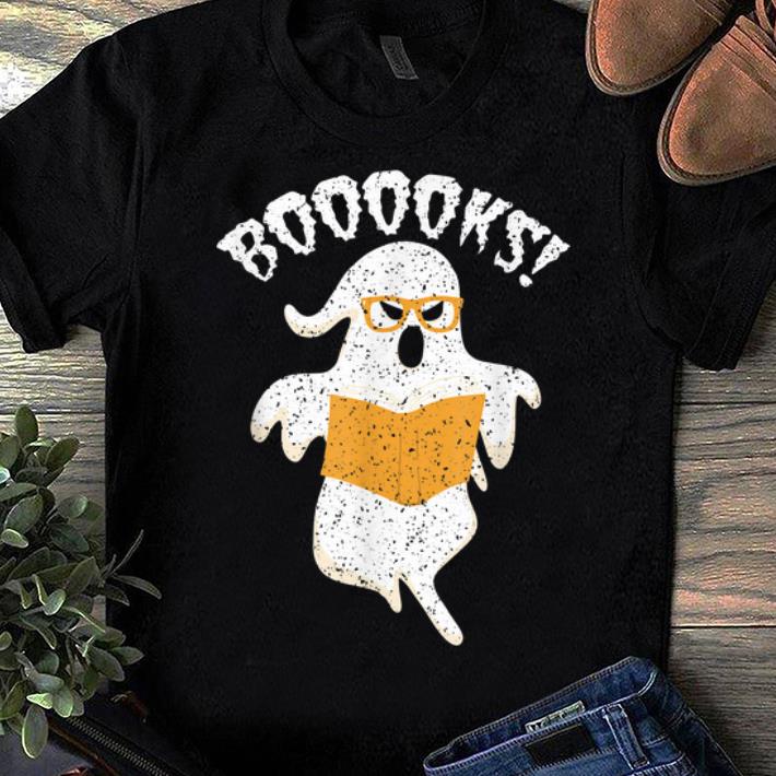 Official Book Reader Nerd Halloween Ghost Reading Boooks shirt