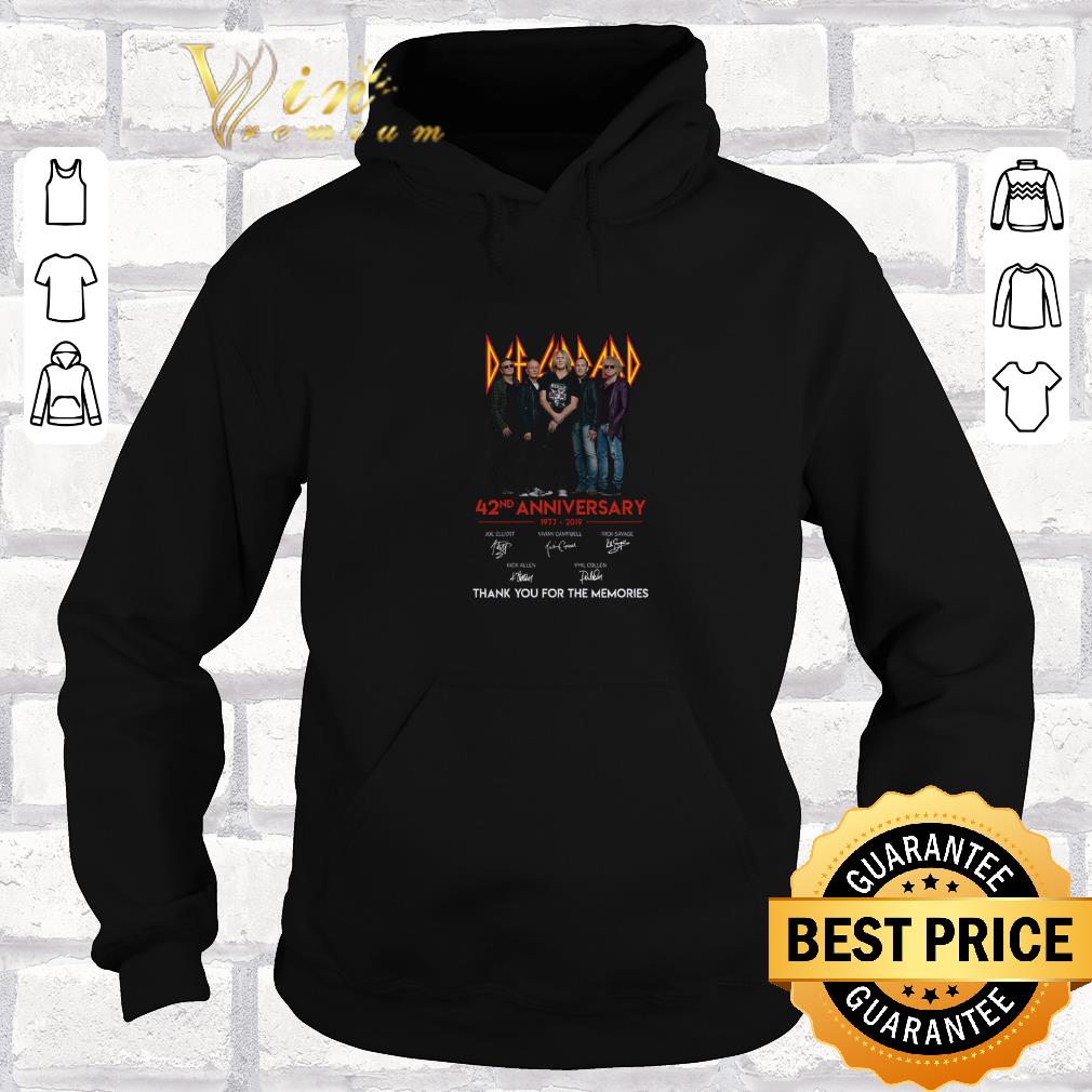 Official Def Leppard 42nd anniversary 1977-2019 signatures shirt sweater