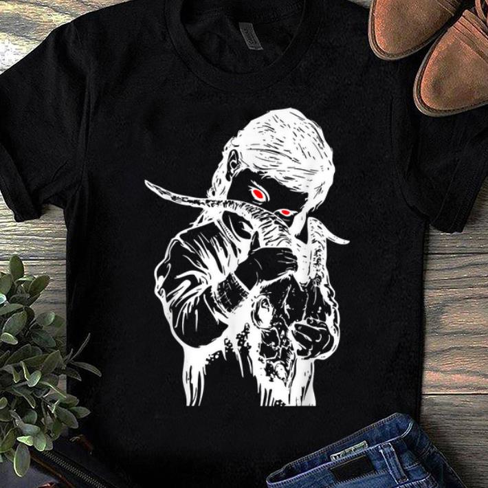Official Demon Church Girl Baphomet Goat of Mendes Heavy Goth Metal shirt