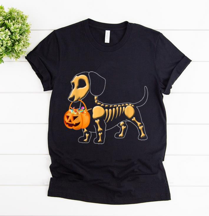 Official Happy Halloween Skeleton Dachshund Pumpkin shirt