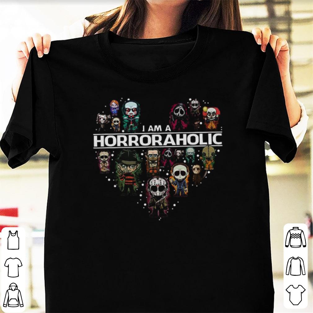 Official I Am A Horroraholic Horror Movie Characters shirts