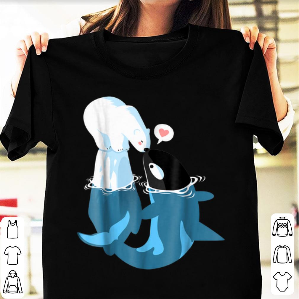 Official Killer Whale Cute Polar Bear Funny Kisses shirt