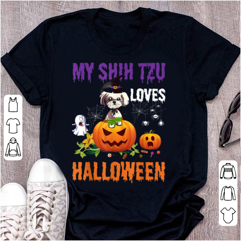 Official My Shihtzu Loves Halloweens For Dog Lovers shirt