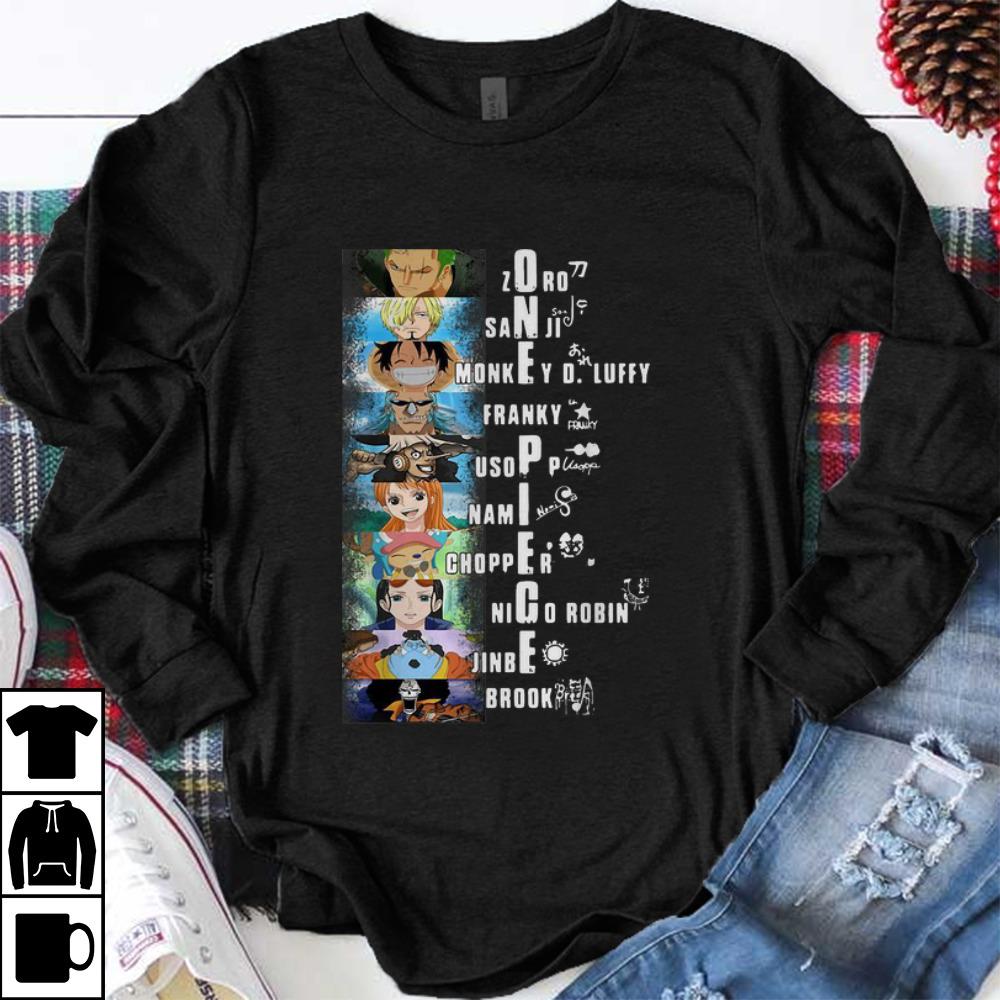 Official One Piece Monkey D. Luffy Straw Hat Pirates Team Members shirt