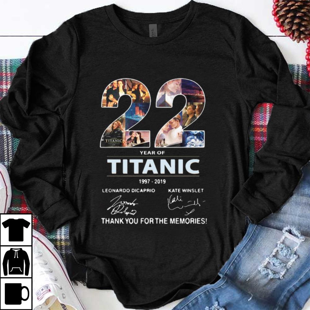 Original 22 Years Of Titanic 1997-2019 Thank You For The Memories shirt
