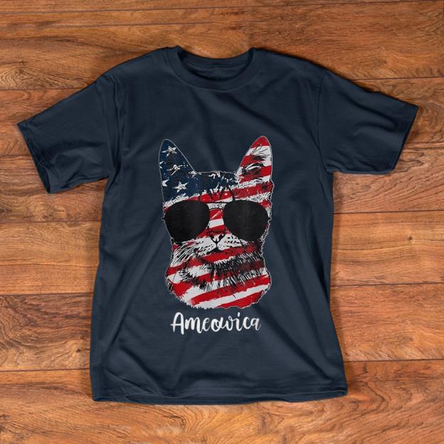 Original Ameowica Meow Cat American Flag 4th of July Patriotic shirt