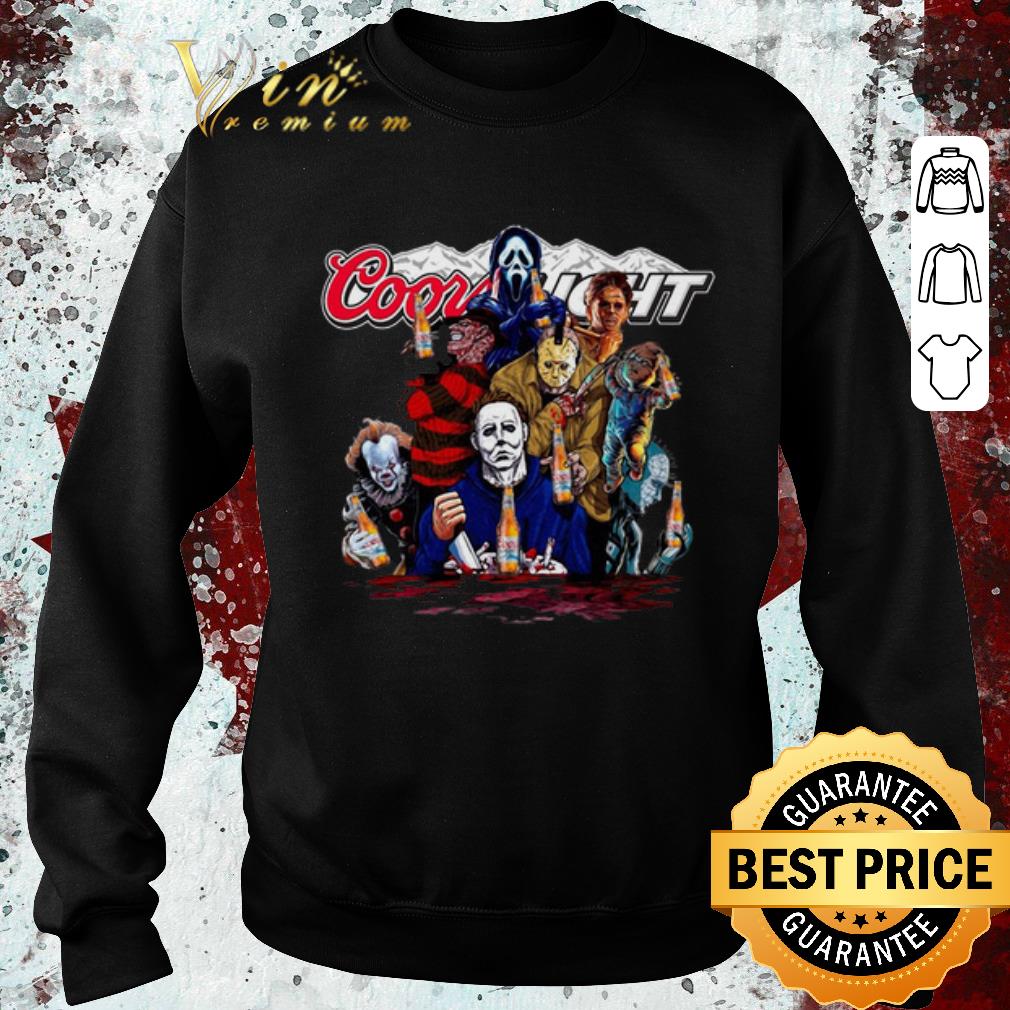 Original Coors Light Horror movie characters shirt 5 Original Coors Light Horror movie characters shirt