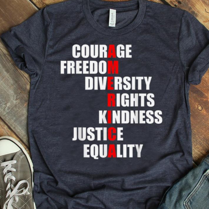Original Courage Freedom Diversity Rights Kindness Justice shirt