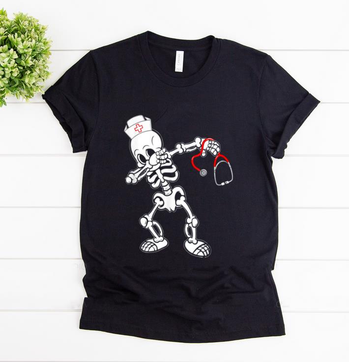 Original Dabbing Skeleton Halloween Gifts Nurse Gifts shirt