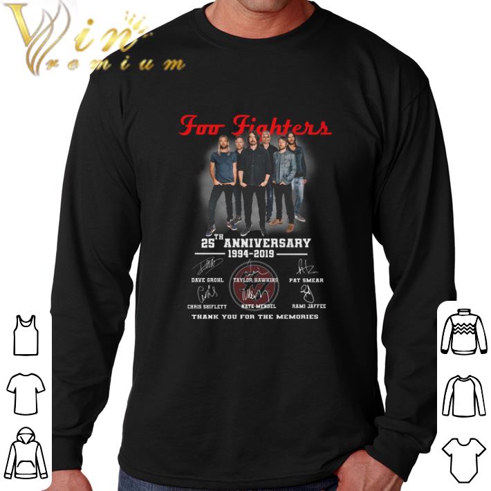 Original Foo Fighters 25th Anniversary 1994-2019 Signatures shirt