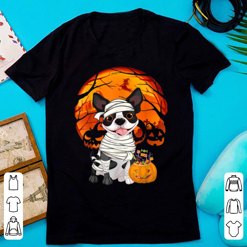 Original Halloween Boston Terrier Pumpkin Blood Moon shirt