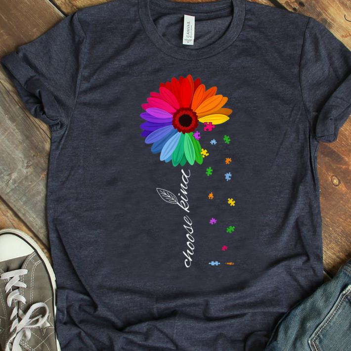 Premium Choose Kind Autism Awareness Coloful Daisy Flower shirt