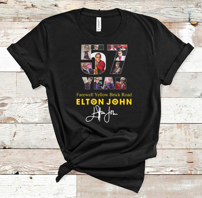Premium Elton John signature 57 Years Farewell Yellow Brick Road shirt