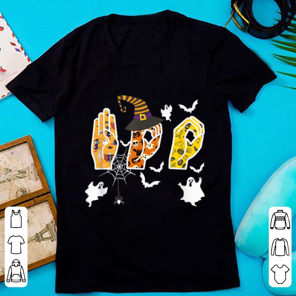 Premium Halloween Boo Sign Language shirt