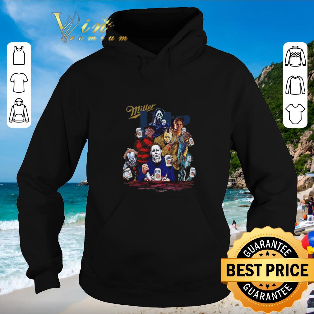 Premium Miller Lite Horror film characters shirt sweater 5 Premium Miller Lite Horror film characters shirt sweater