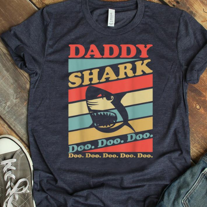 Premium Retro Vintage Daddy Shark Doo Doo Doo shirt