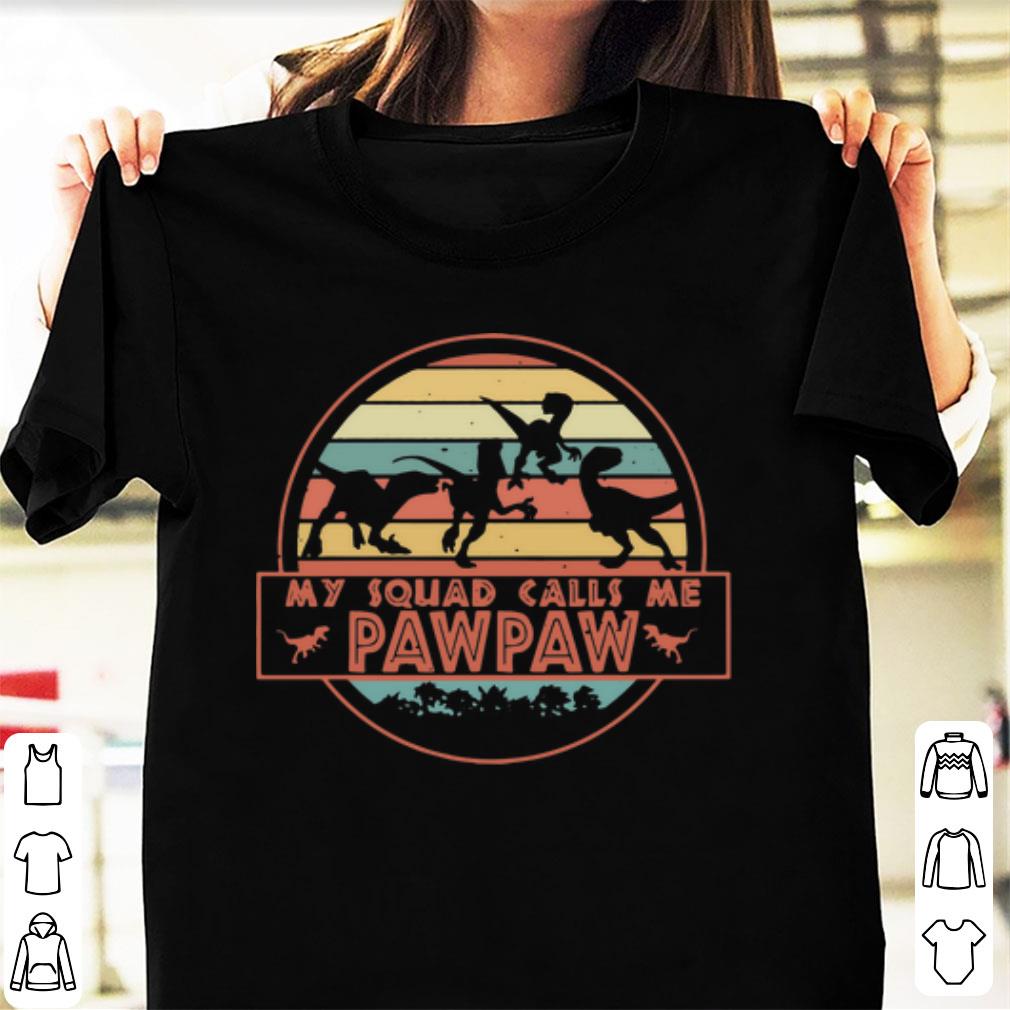 Premium Vintage Dinosaur T-Rex My Squad Calls Me Pawpaw shirt