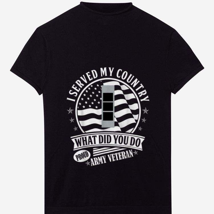  PremiumServed My Country What Did You Do Proud Army Veteran shirt