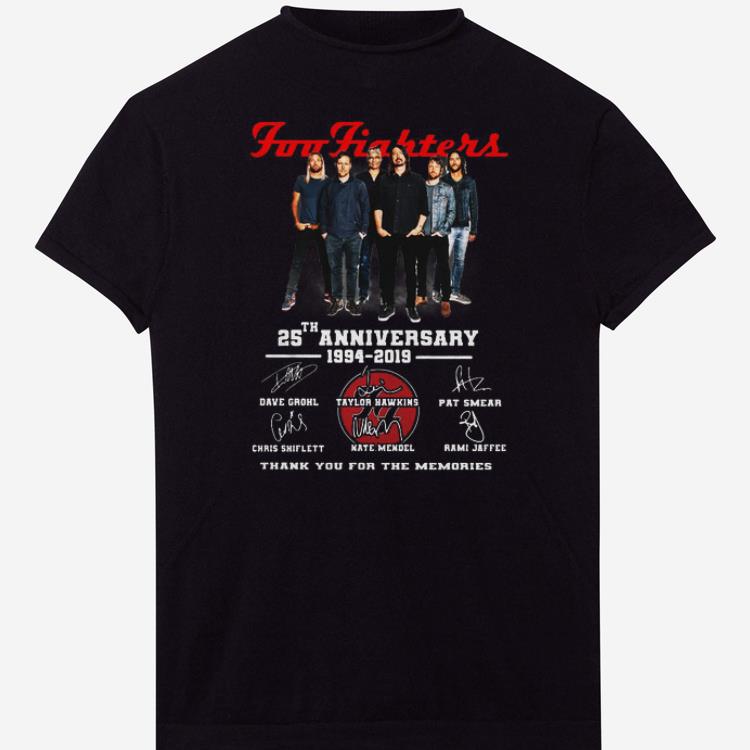 Pretty 25th Anniversary 1994-2019 Foo Fighters Signatures shirts