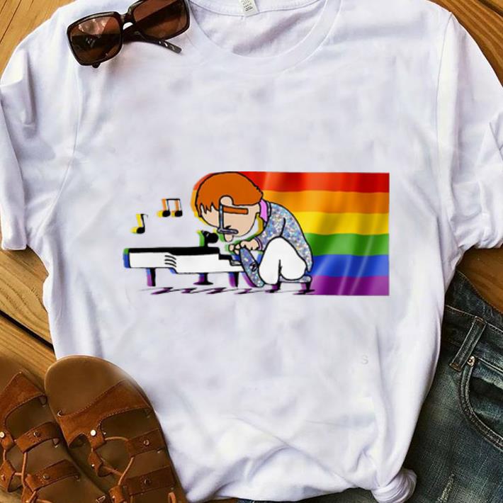 Pretty Elton John And Piano Rocketman LGBT shirt