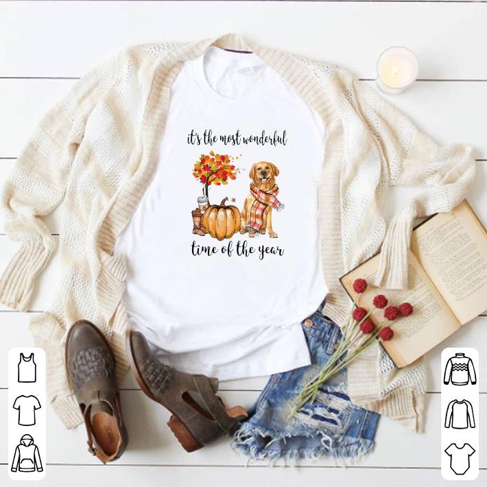 Pretty Golden Retriever it's the most wonderful time of the year Autumn shirt 5 Pretty Golden Retriever it's the most wonderful time of the year Autumn shirt